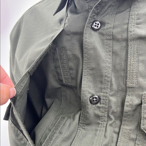 5.11 Tactical Green Casual Button Down Shirt Durable Design - Picture 5 of 9